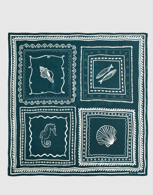 Medium Silk Bandana Shellconversational | Madewell