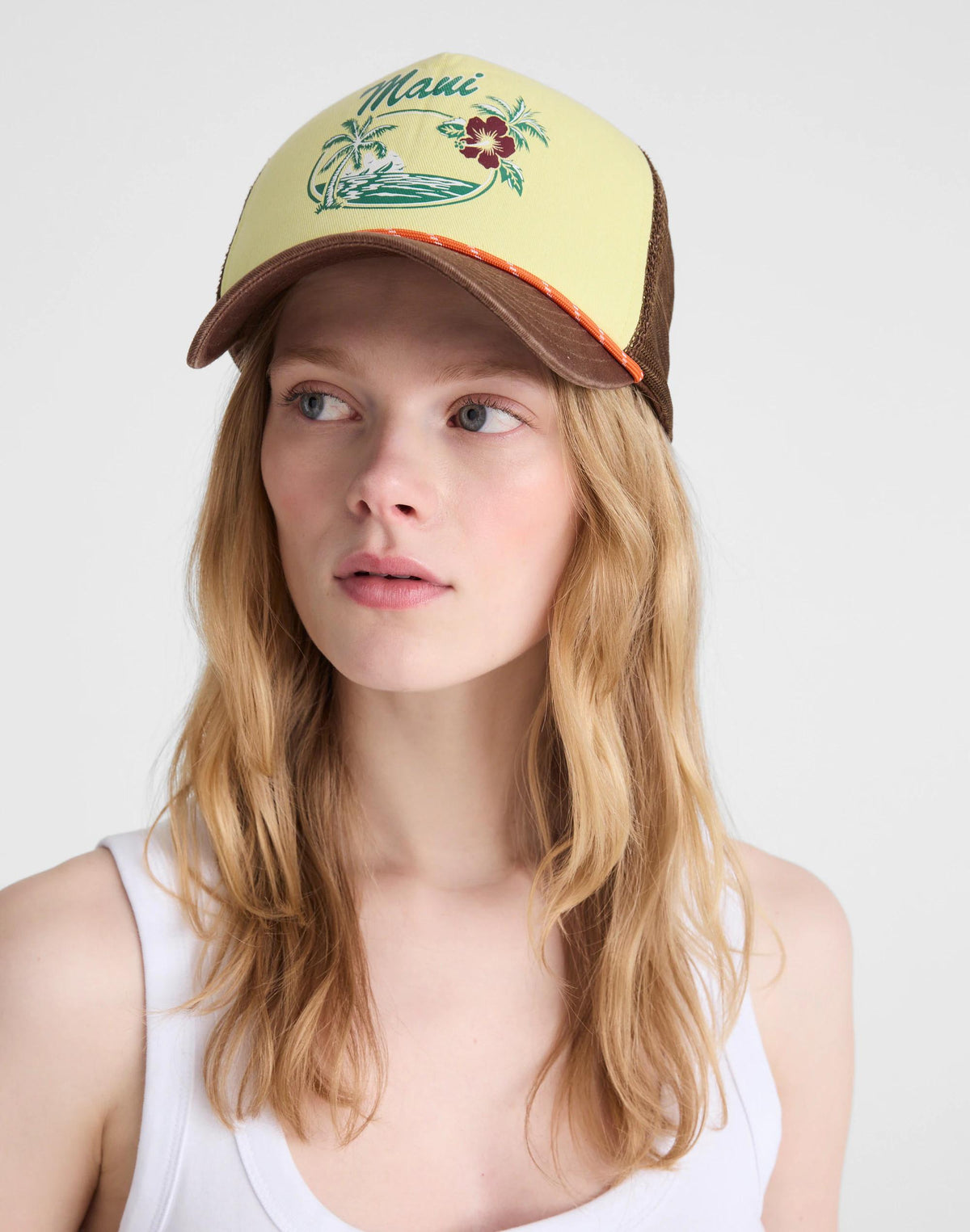 Graphic Trucker Hat Frosted Lemon | Madewell