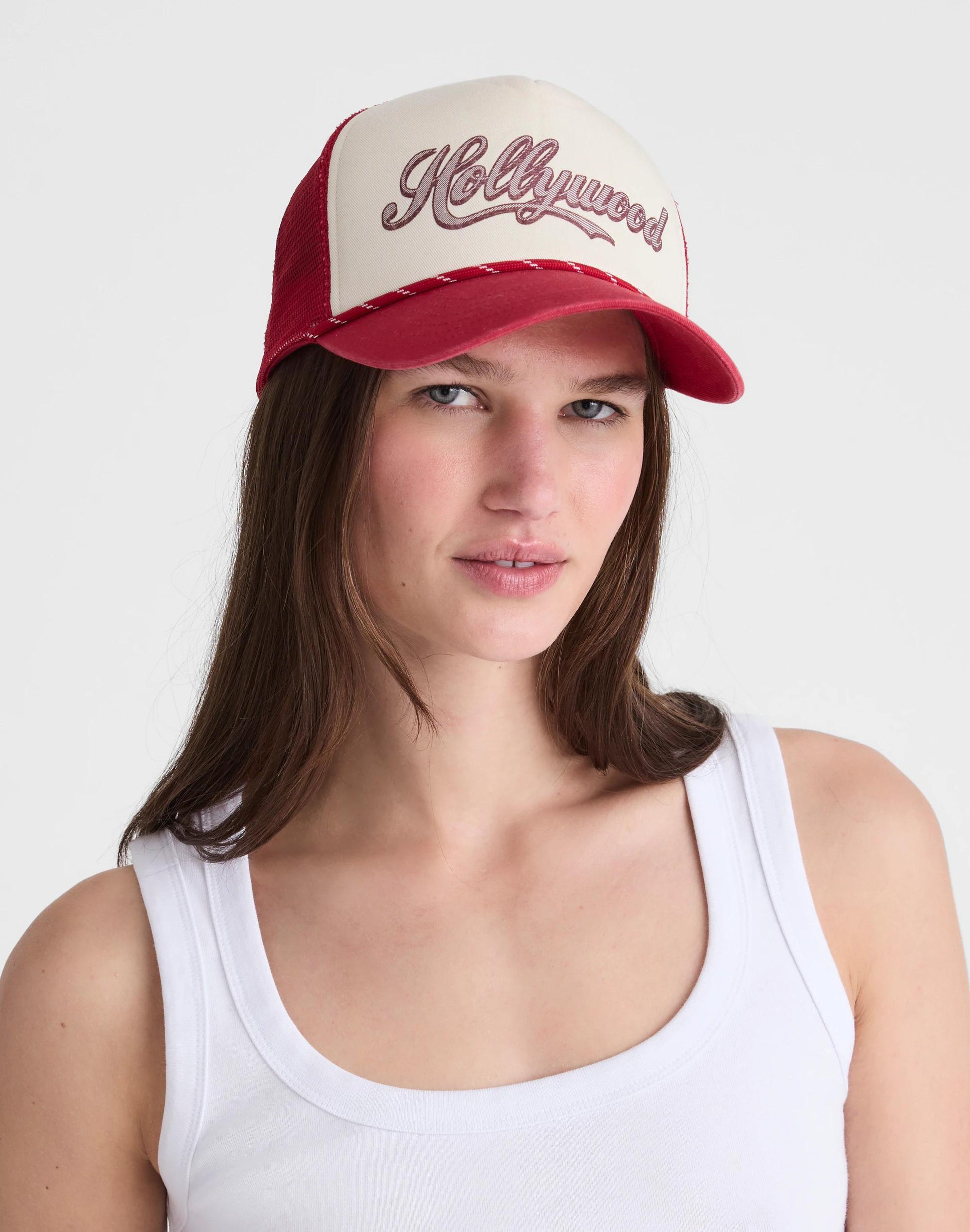 Graphic Trucker Hat Varsity Red | Madewell
