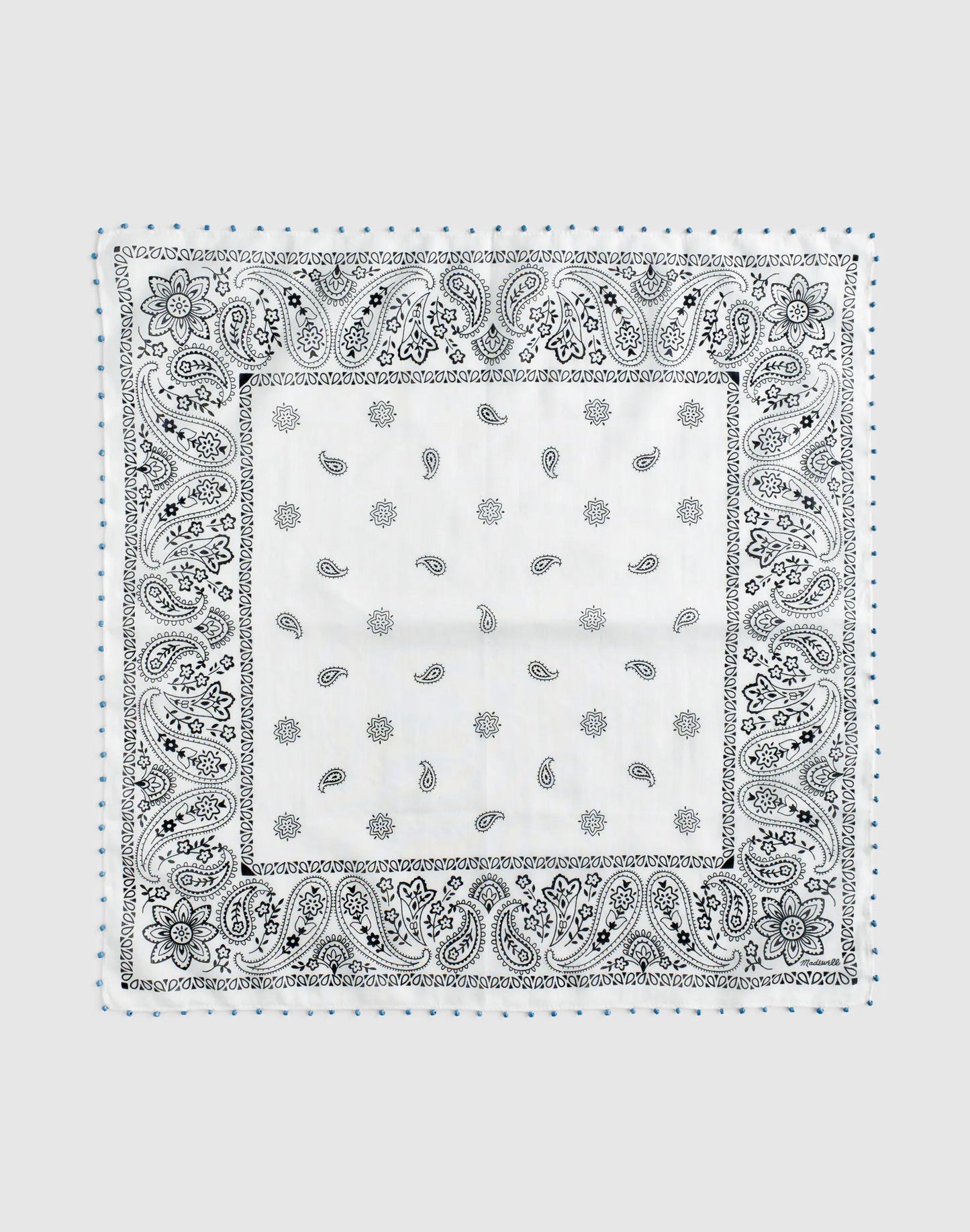 Beaded Bandana in Cotton Blend White | Madewell