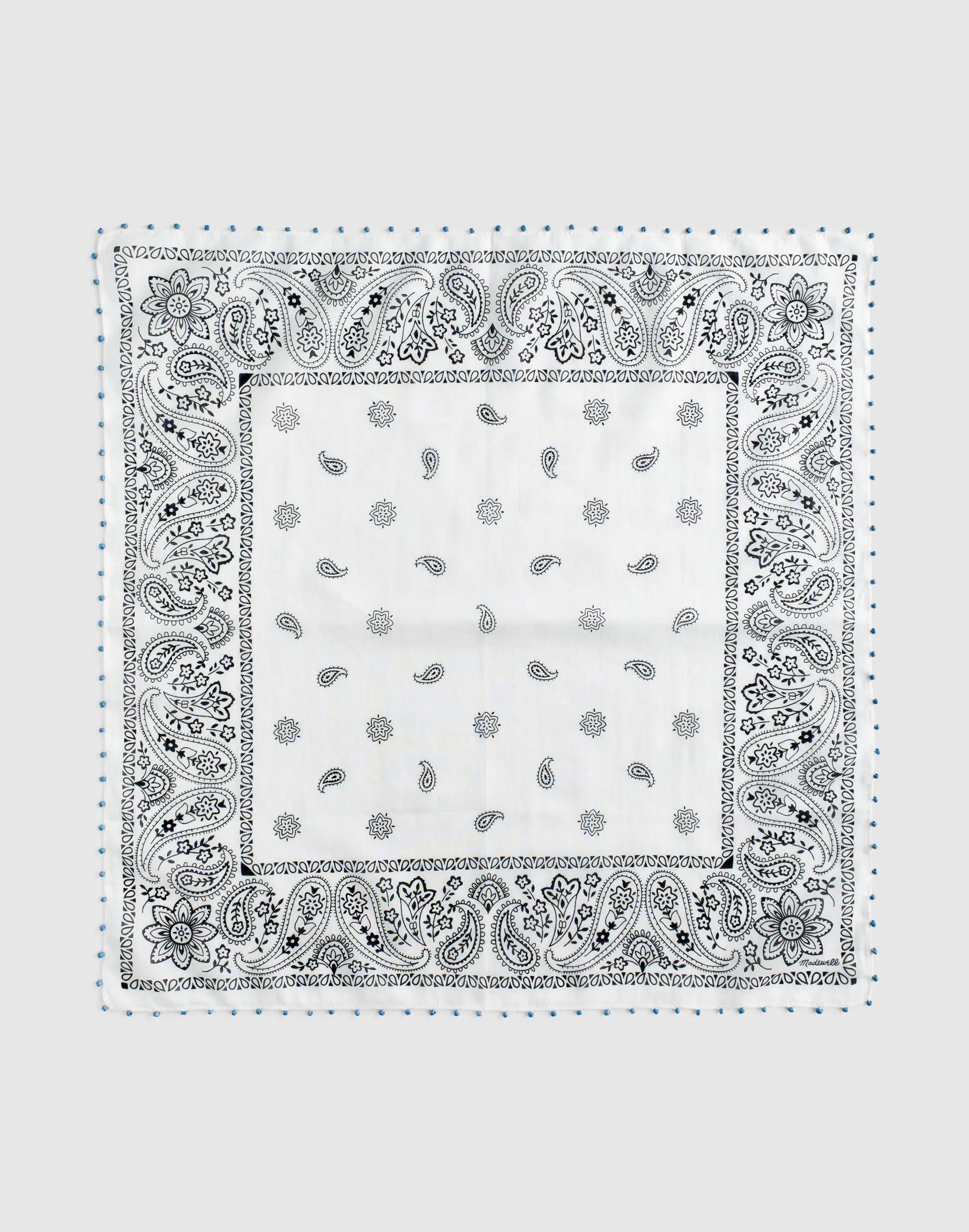 Beaded Bandana in Cotton Blend White | Madewell