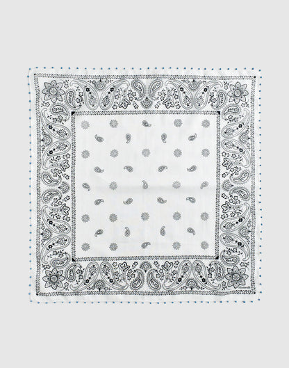 Beaded Bandana in Cotton Blend White | Madewell