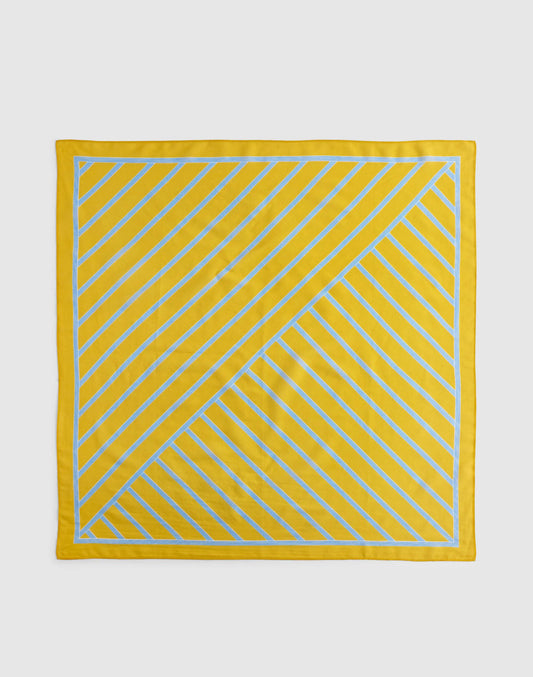 Medium Bandana in Cotton Sporty Pop Stripe Chamomile | Madewell