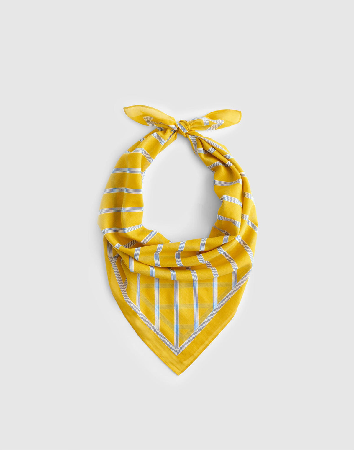 Medium Bandana in Cotton Sporty Pop Stripe Chamomile | Madewell