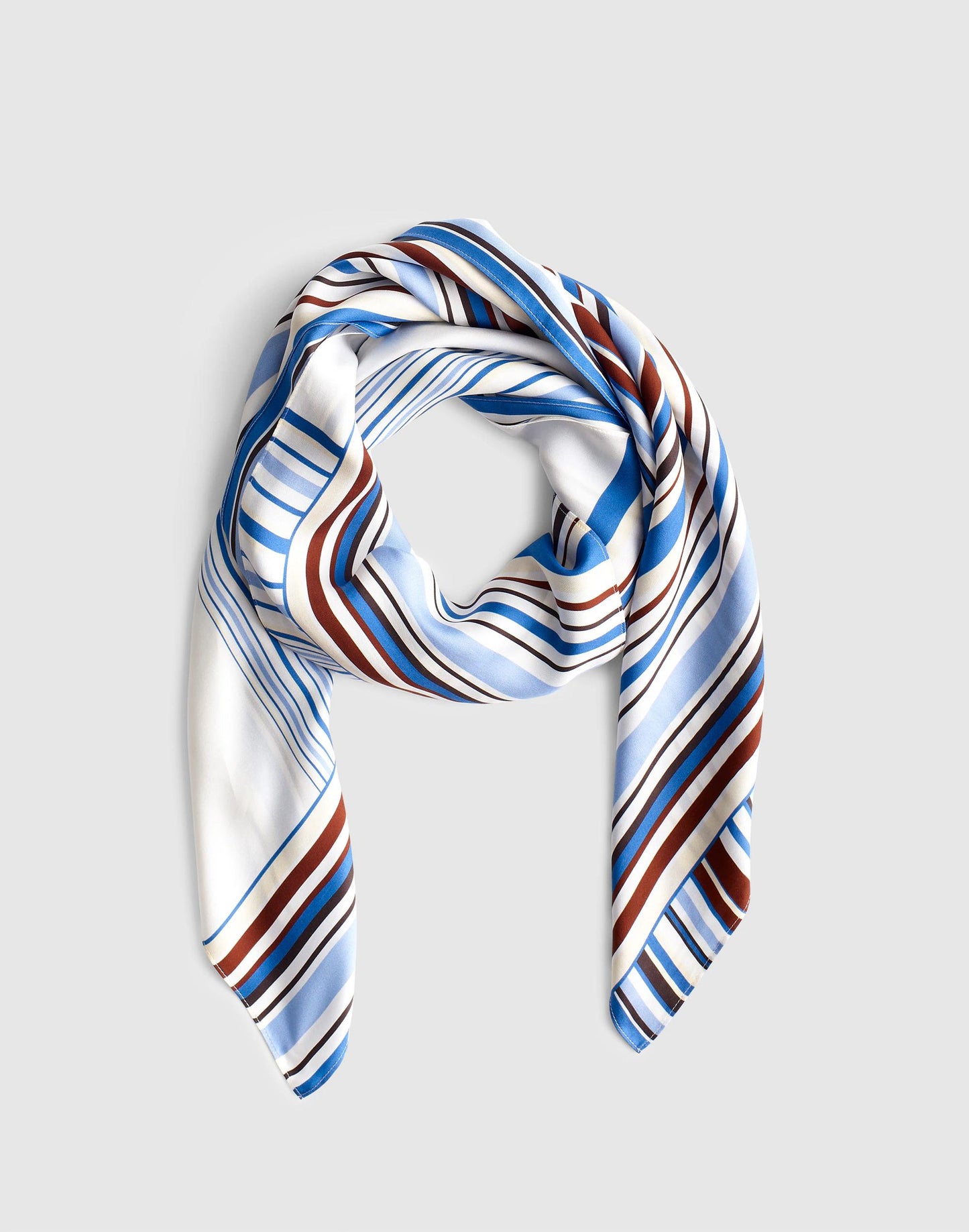 Oversized Silk Bandana Multi Stripe Abstract White | Madewell