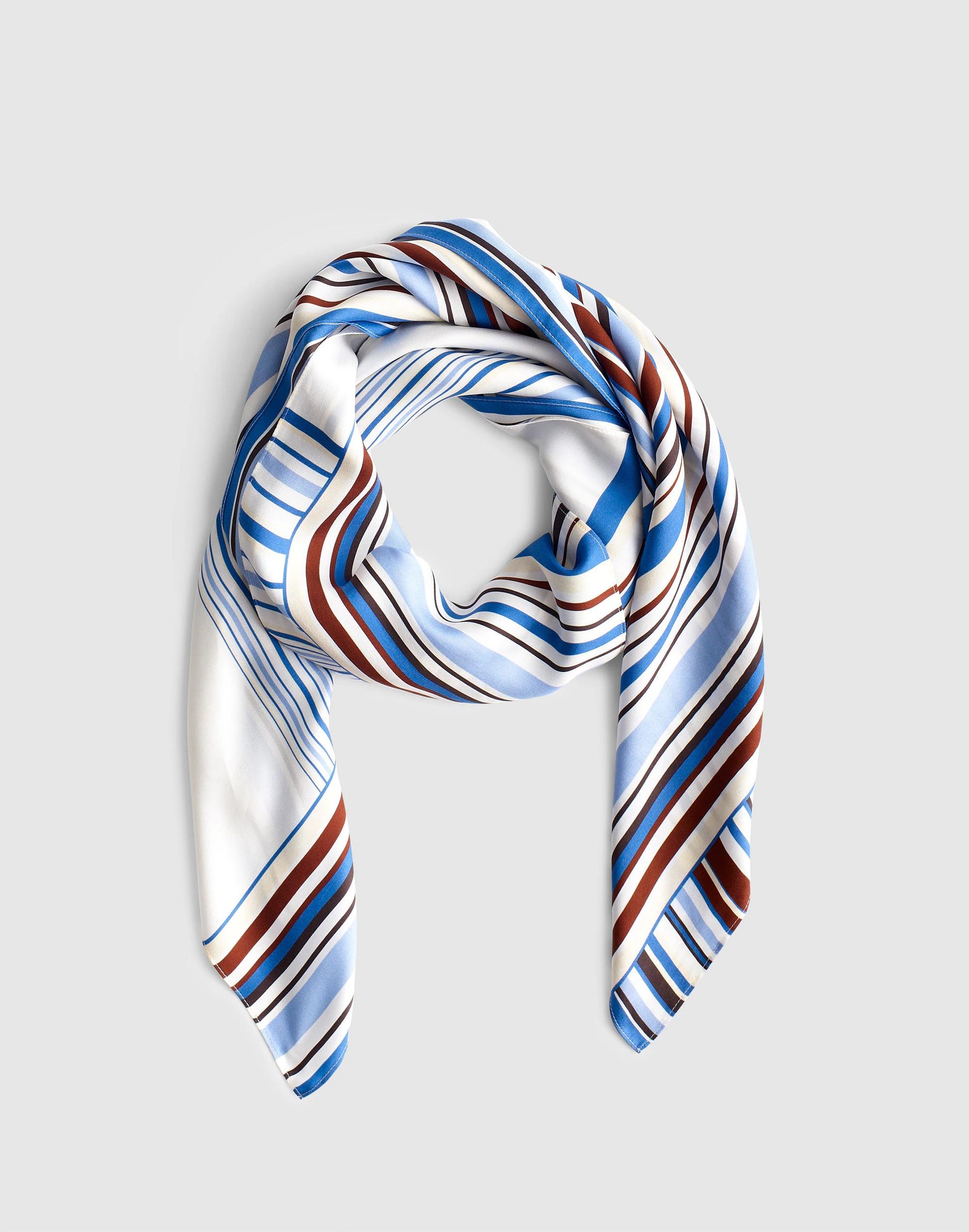 Oversized Silk Bandana Multi Stripe Abstract White | Madewell