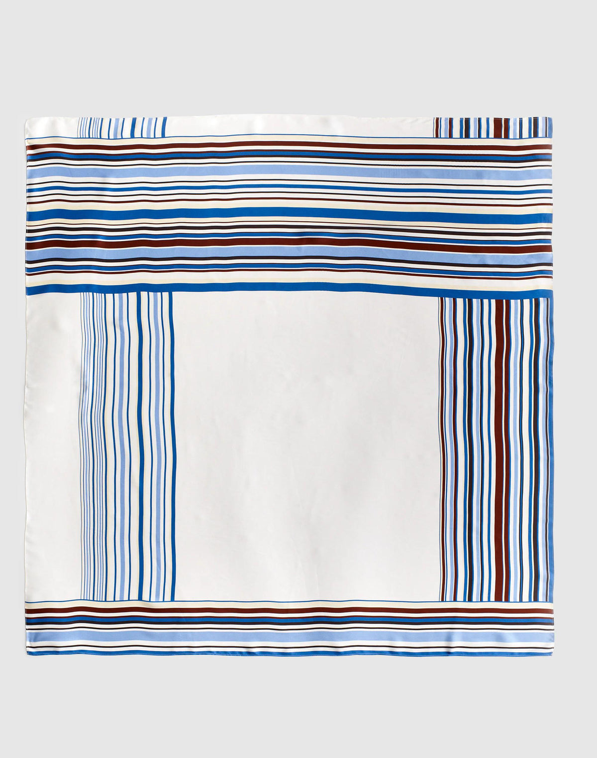 Oversized Silk Bandana Multi Stripe Abstract White | Madewell