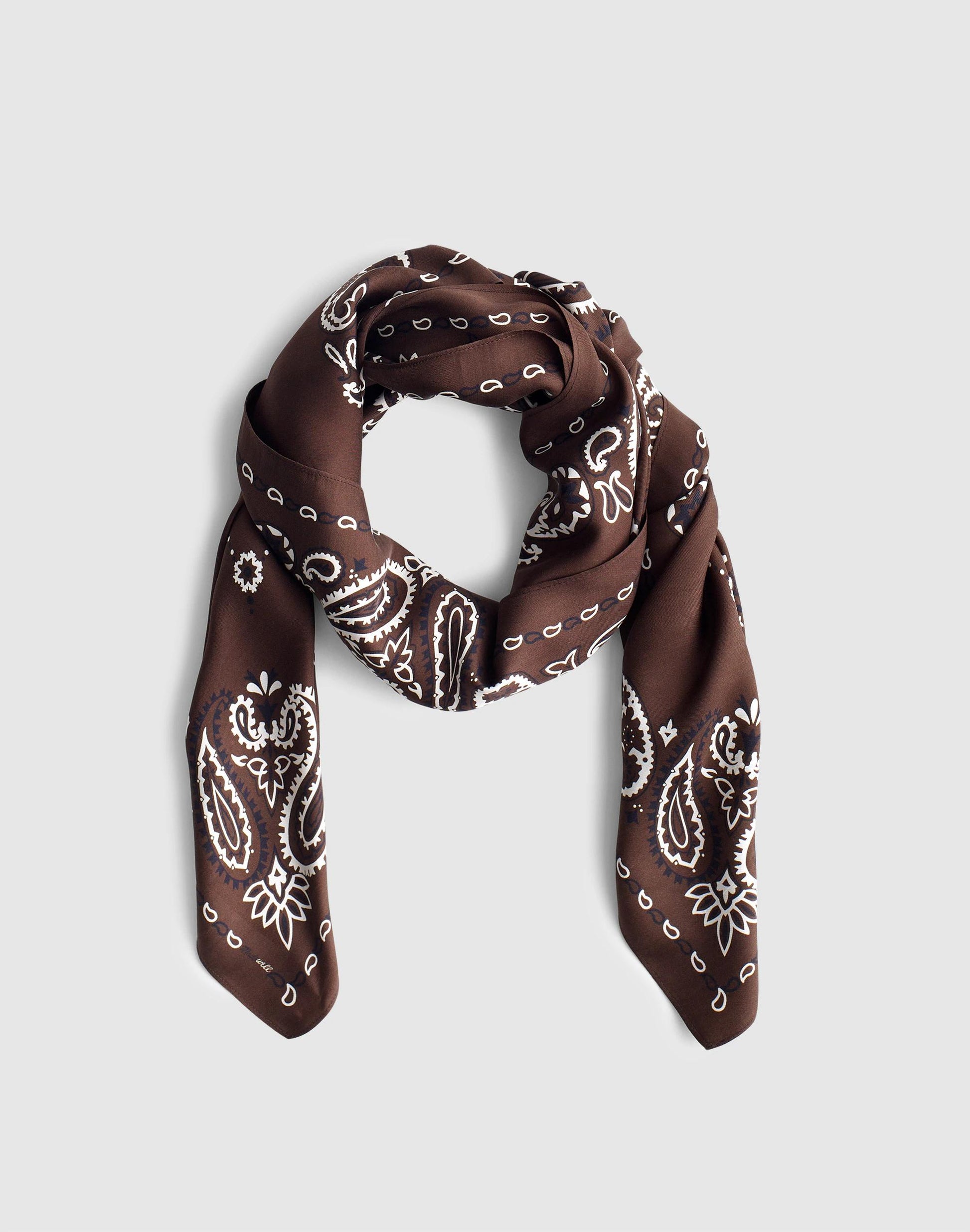 Oversized Silk Bandana Chocolate Plum | Madewell