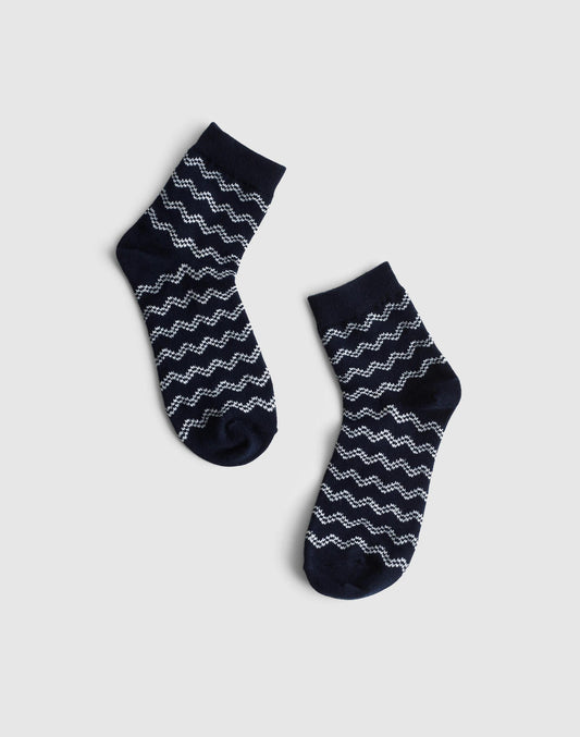 Wavy Stripe Ankle Socks Classic Indigo | Madewell