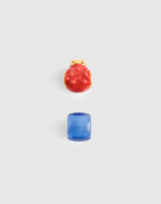 Two-Pack Ladybug Bead Charms Antique Gold | Madewell
