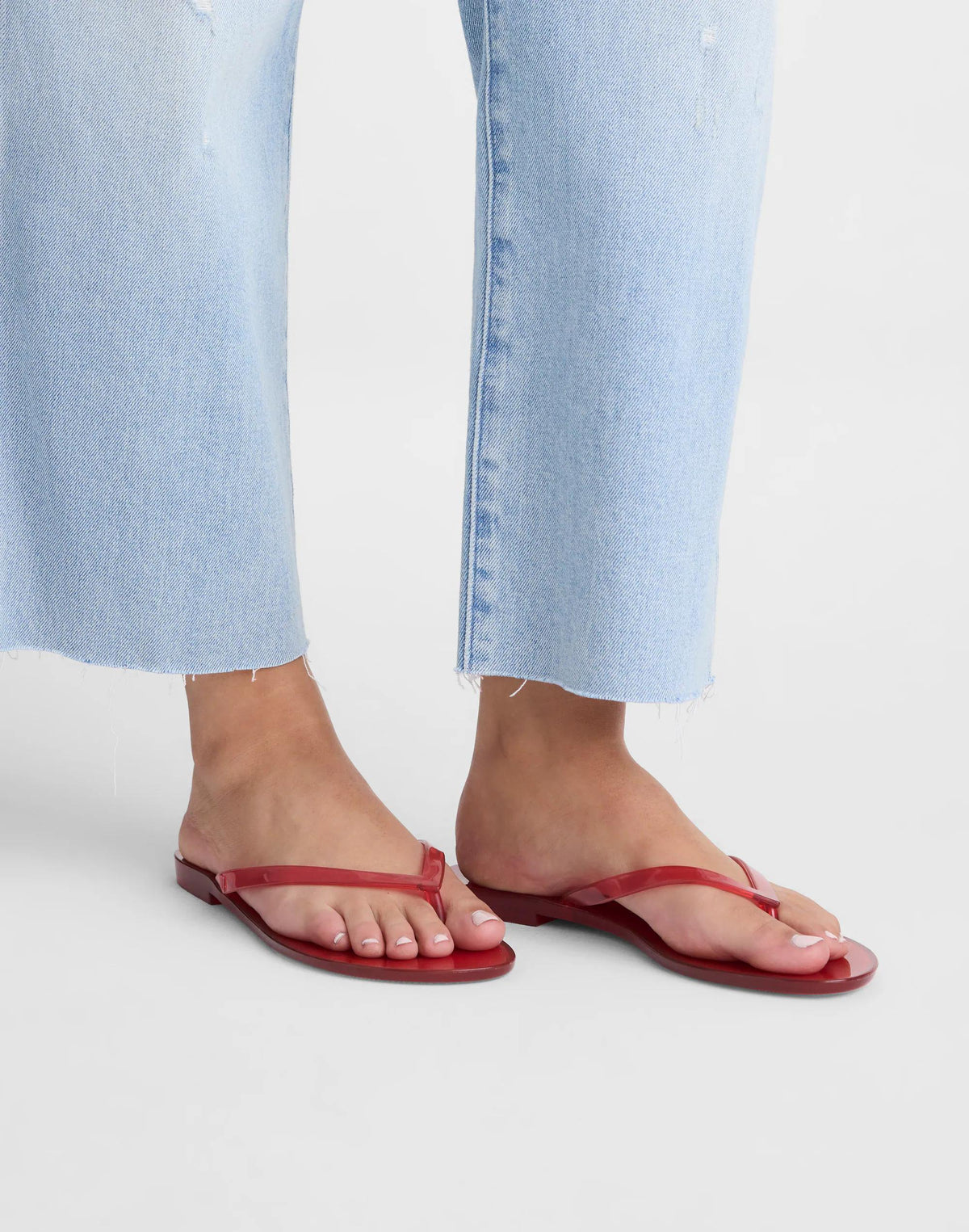 Madewell x Melissa Jelly Thong Sandal Cherry | Madewell