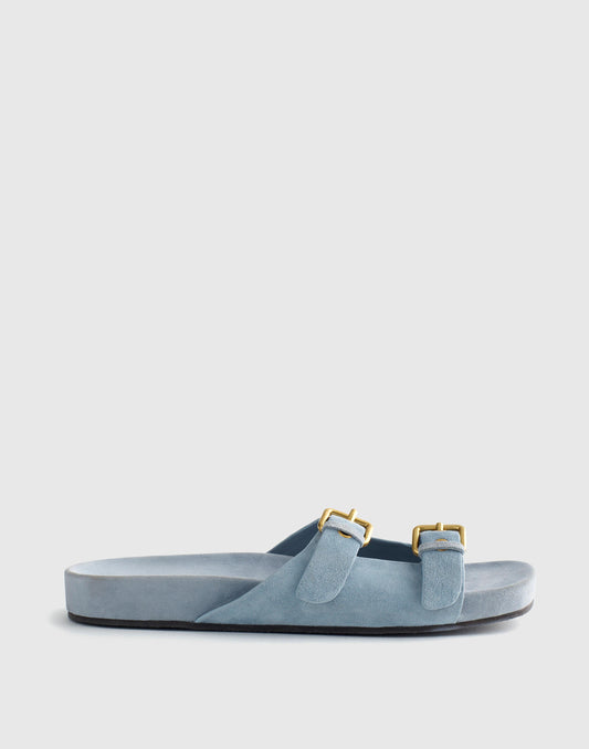 The Cambrea Double-Strap Sandal Serene Blue | Madewell