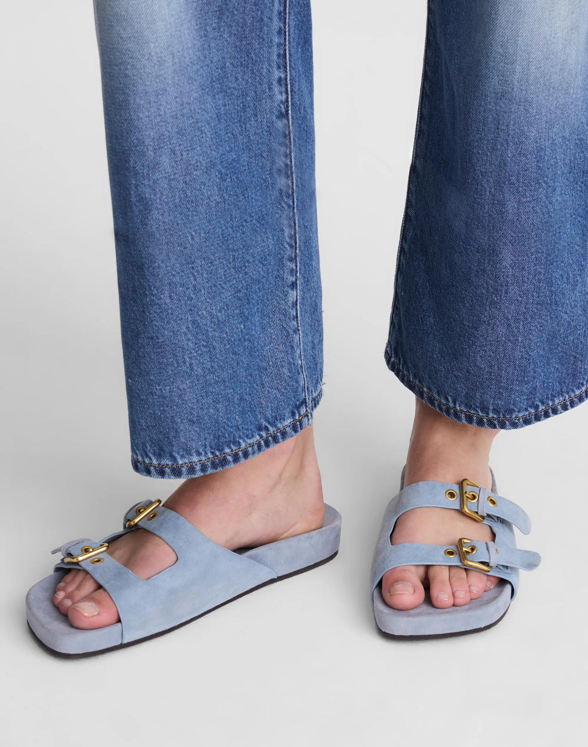 The Cambrea Double-Strap Sandal Serene Blue | Madewell