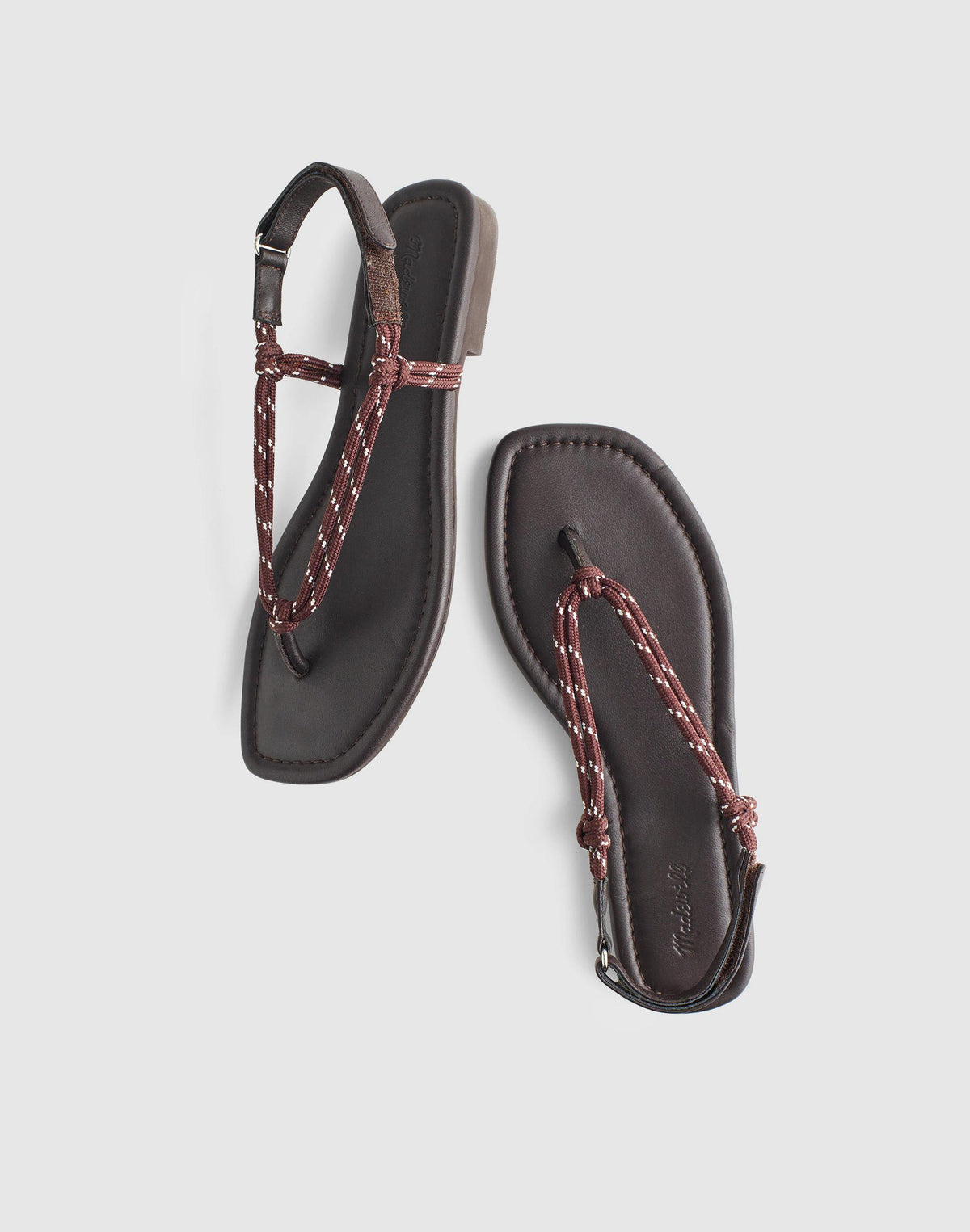 The Aliyah Thong Sandal in Paracord Dark Carob | Madewell