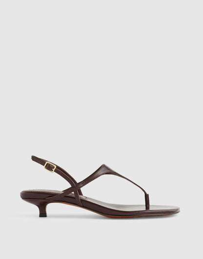 The Chiara Kitten Heel Slingback Sandal Espresso Bean | Madewell