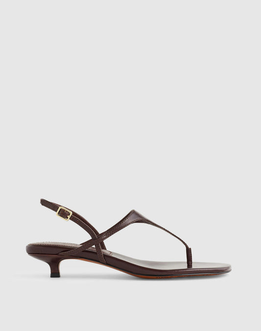 The Chiara Kitten Heel Slingback Sandal Espresso Bean | Madewell