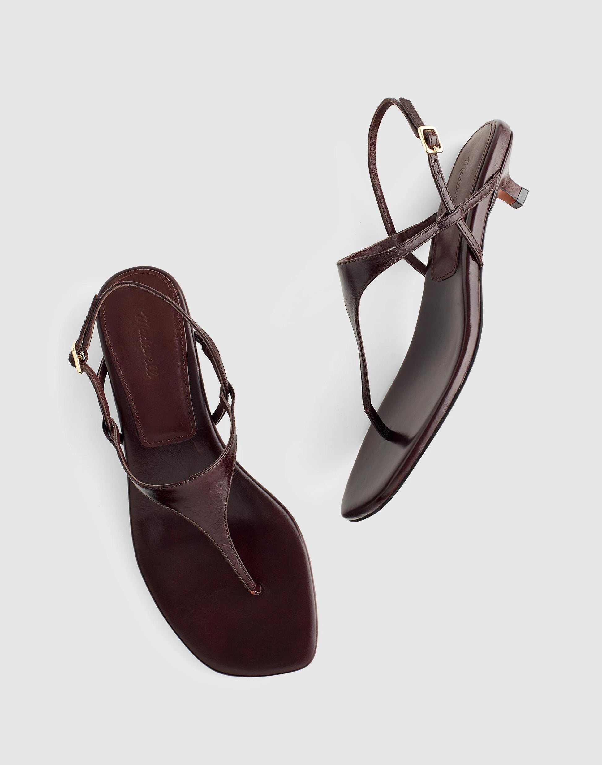 The Chiara Kitten Heel Slingback Sandal Espresso Bean | Madewell