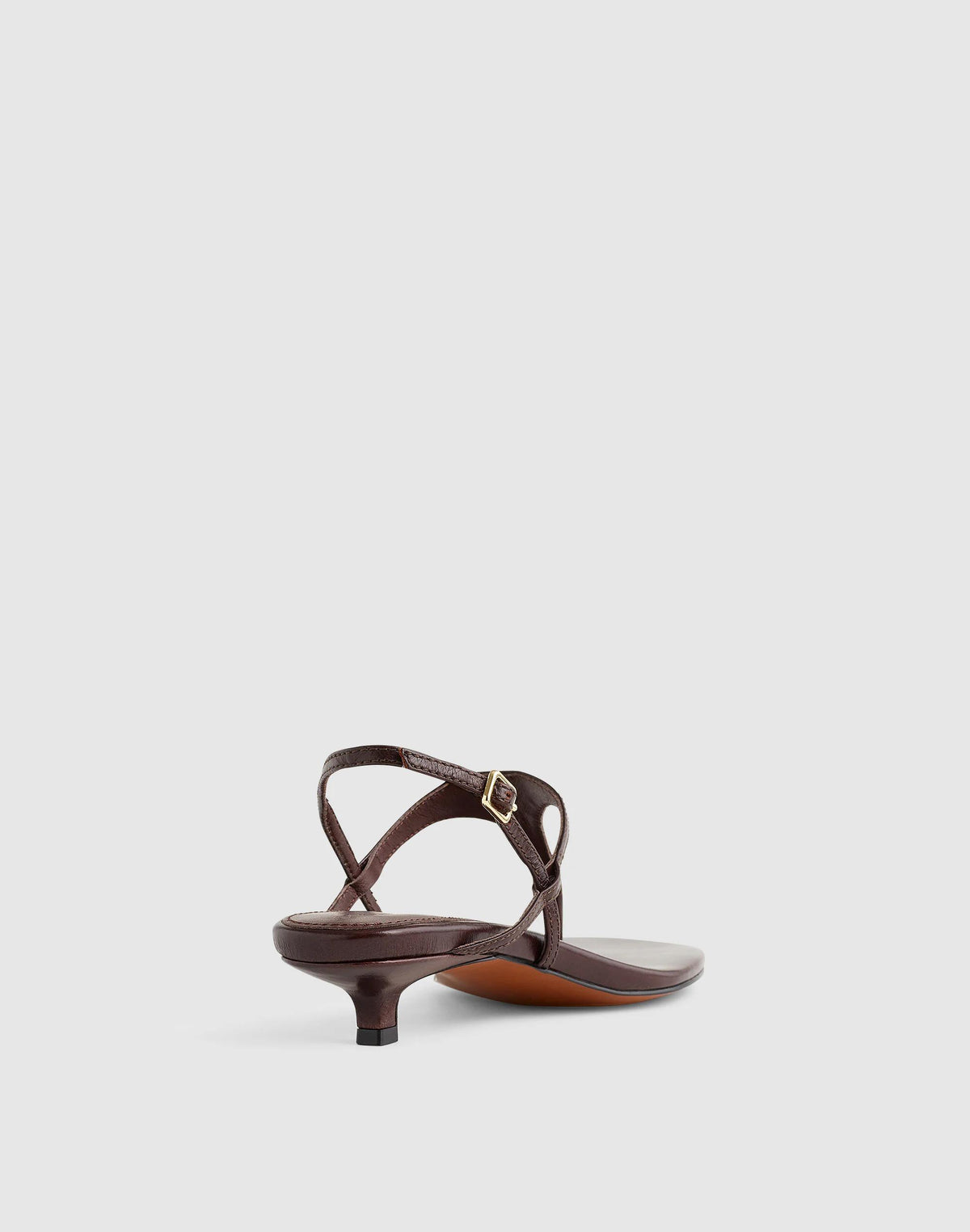 The Chiara Kitten Heel Slingback Sandal Espresso Bean | Madewell