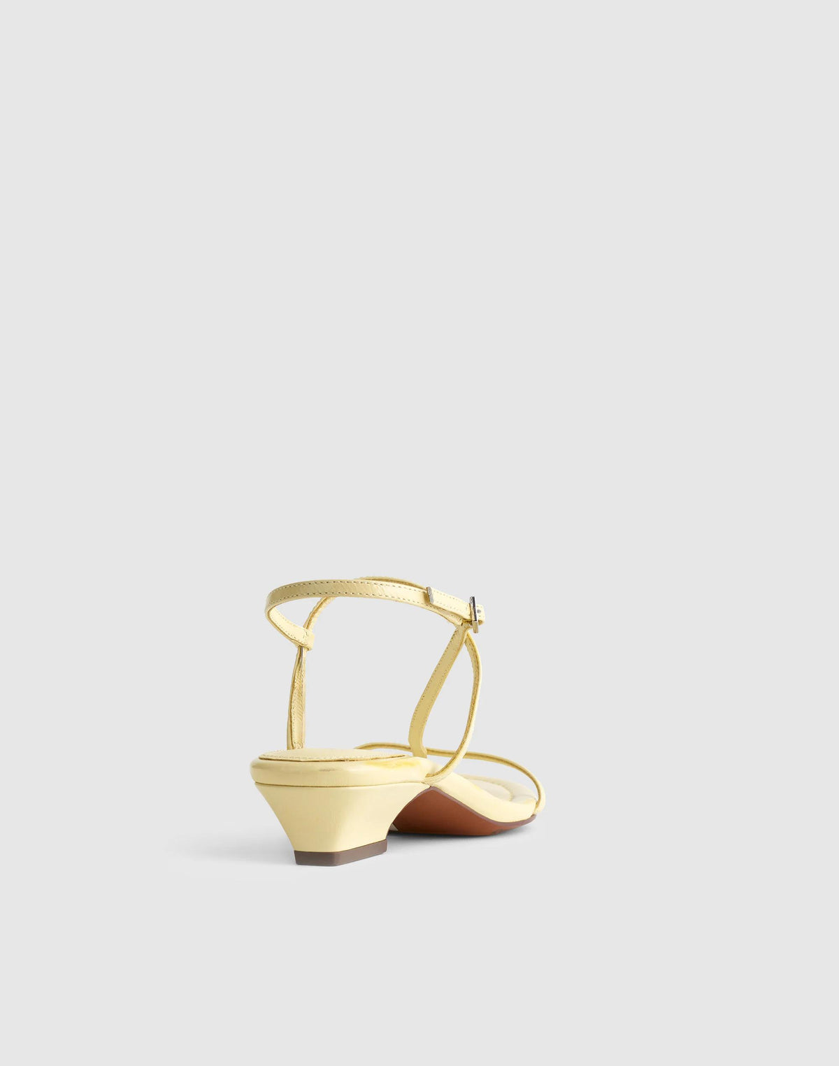 The Maycie Asymmetric T-Strap Sandal Pale Pineapple | Madewell
