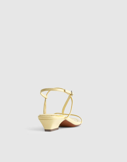 The Maycie Asymmetric T-Strap Sandal Pale Pineapple | Madewell