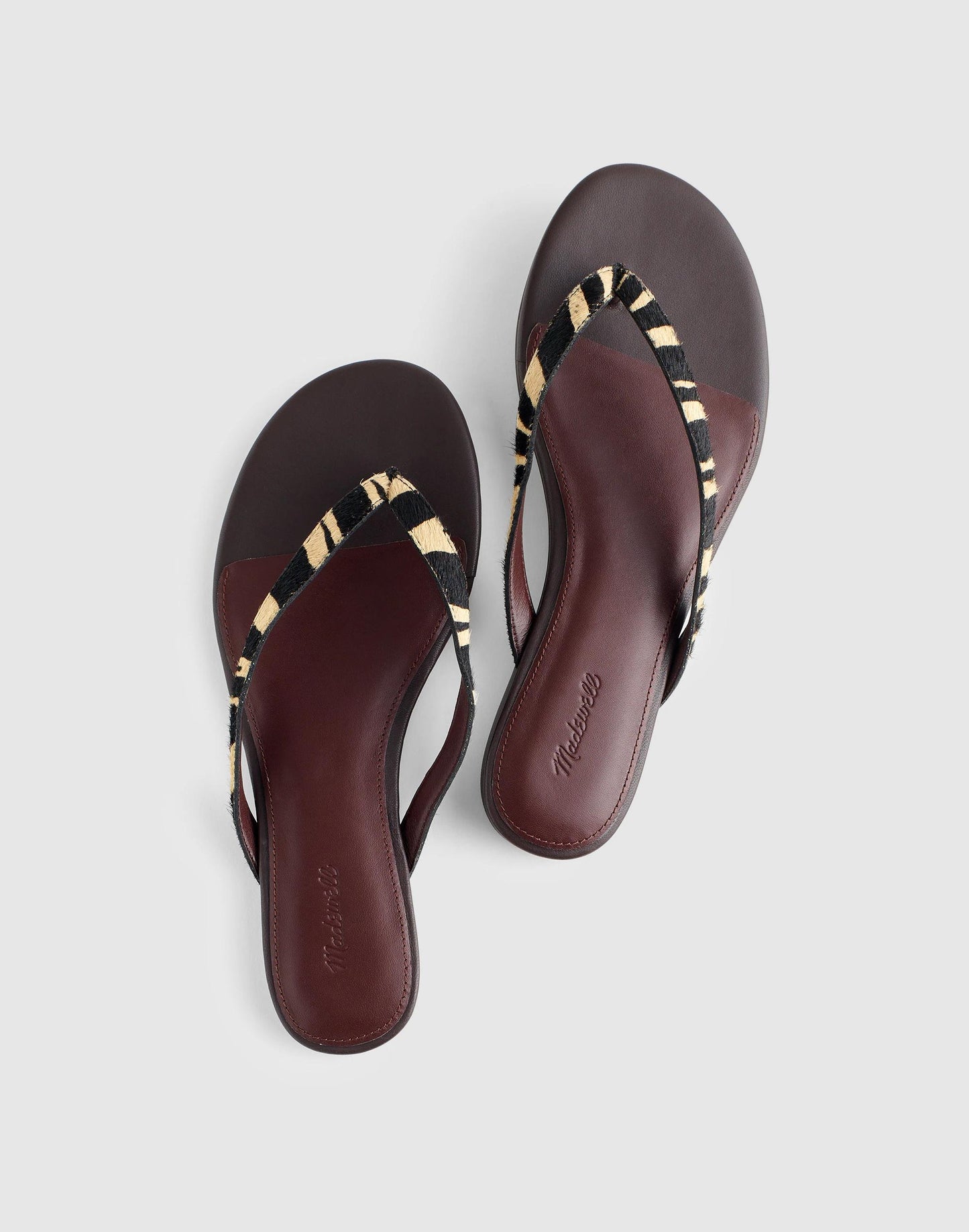The Iggy Thong Sandal Espresso Bean Multi | Madewell