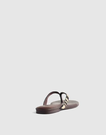 The Iggy Thong Sandal Espresso Bean Multi | Madewell