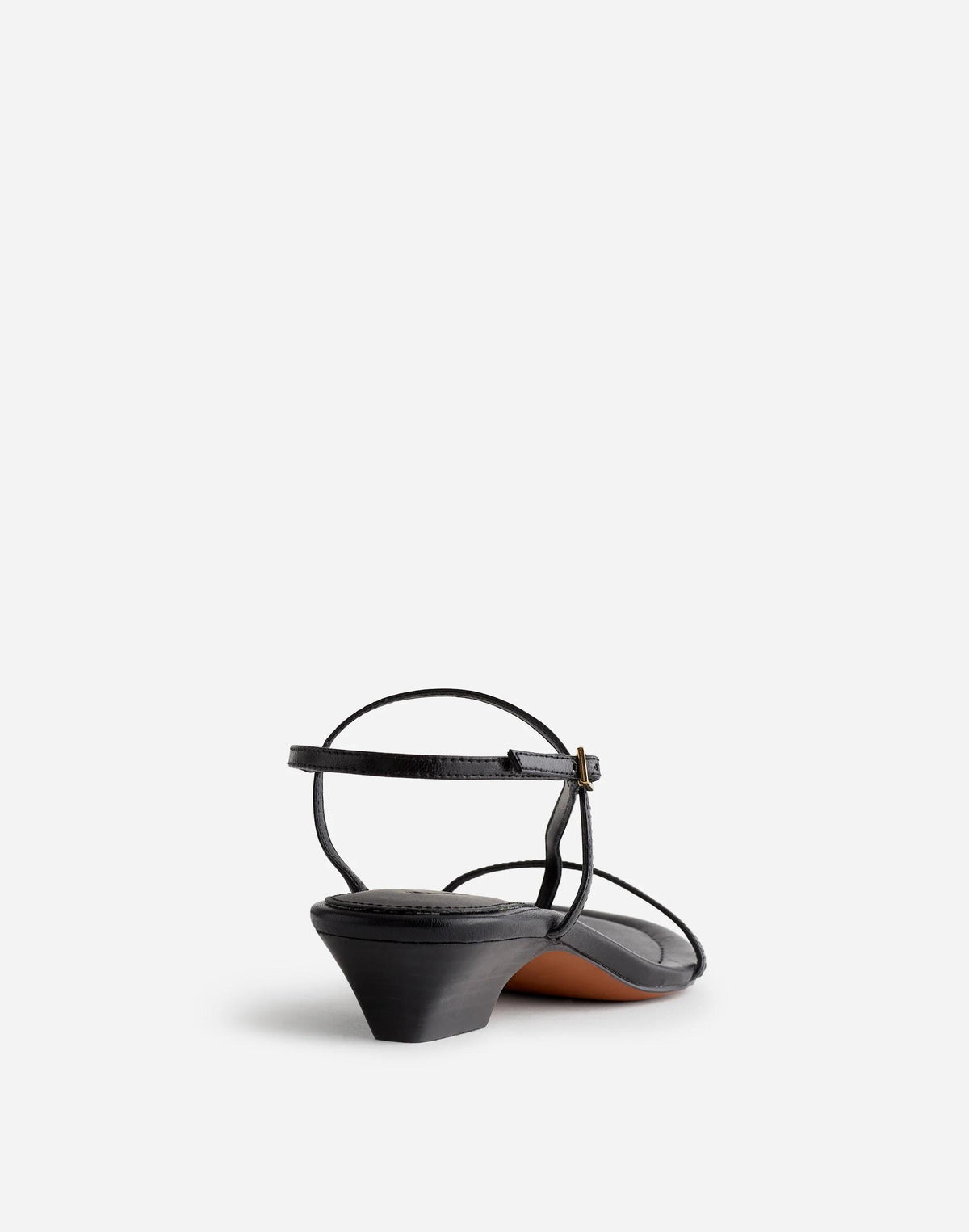 The Maycie Asymmetric T-Strap Sandal True Black | Madewell