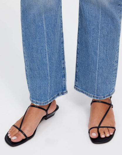 The Maycie Asymmetric T-Strap Sandal True Black | Madewell
