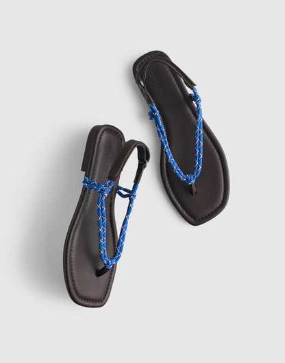 The Aliyah Thong Sandal in Paracord Retro Blue | Madewell