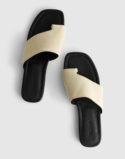 The Maycie Toe-Loop Slide Flax | Madewell