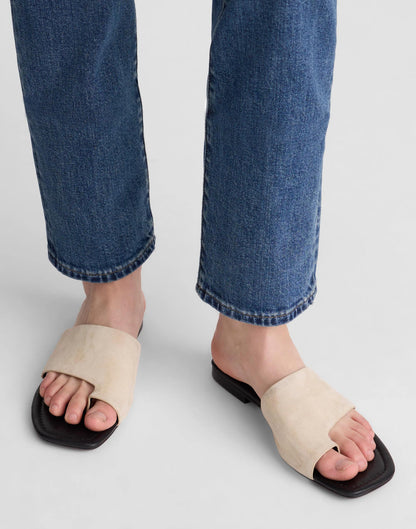 The Maycie Toe-Loop Slide Flax | Madewell
