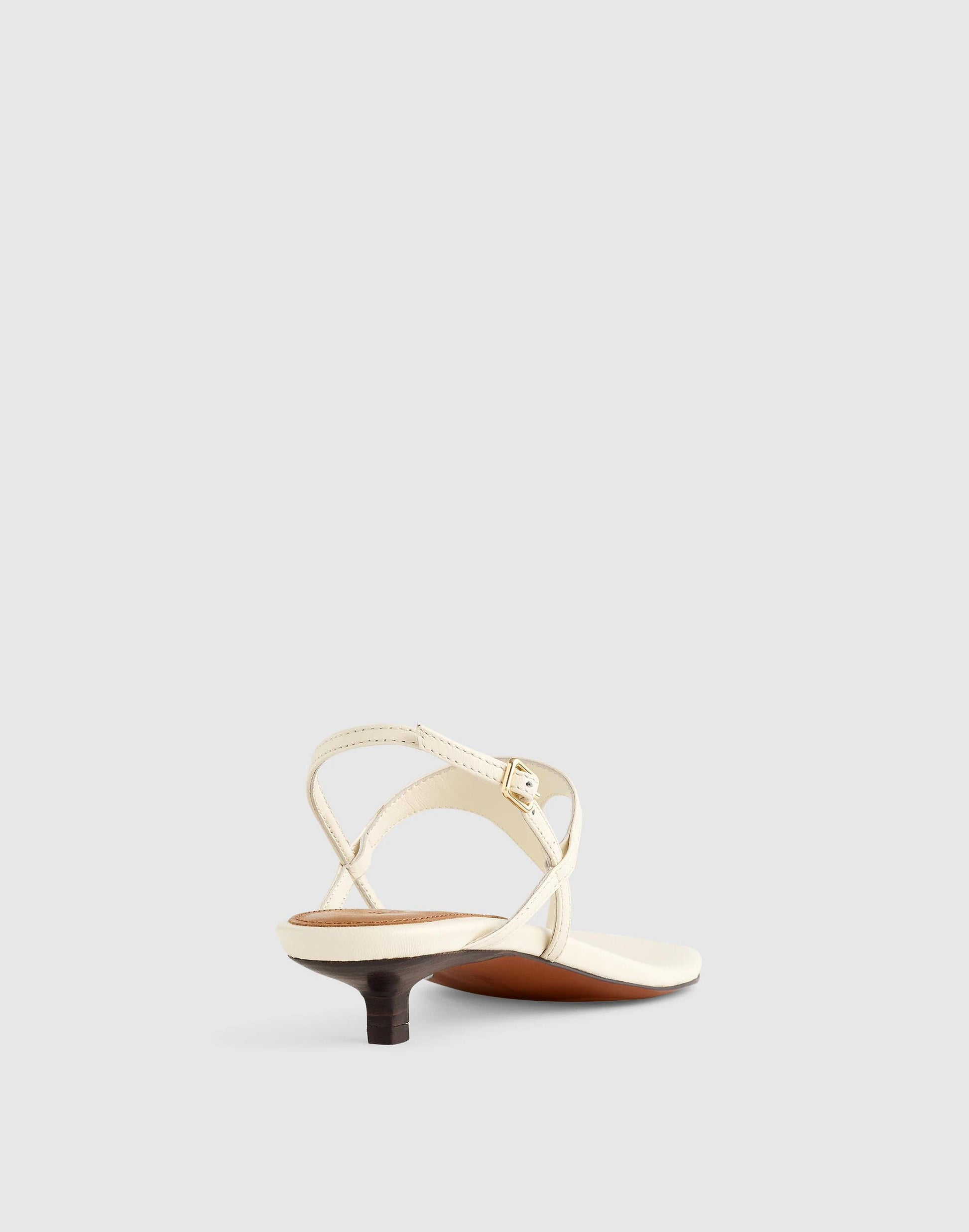 The Chiara Kitten Heel Slingback Sandal Vintage Muslin | Madewell