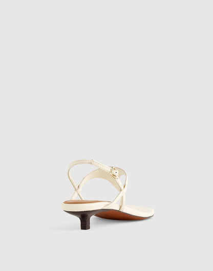 The Chiara Kitten Heel Slingback Sandal Vintage Muslin | Madewell