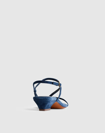 The Maycie Asymmetric T-Strap Sandal Warm Midnight | Madewell