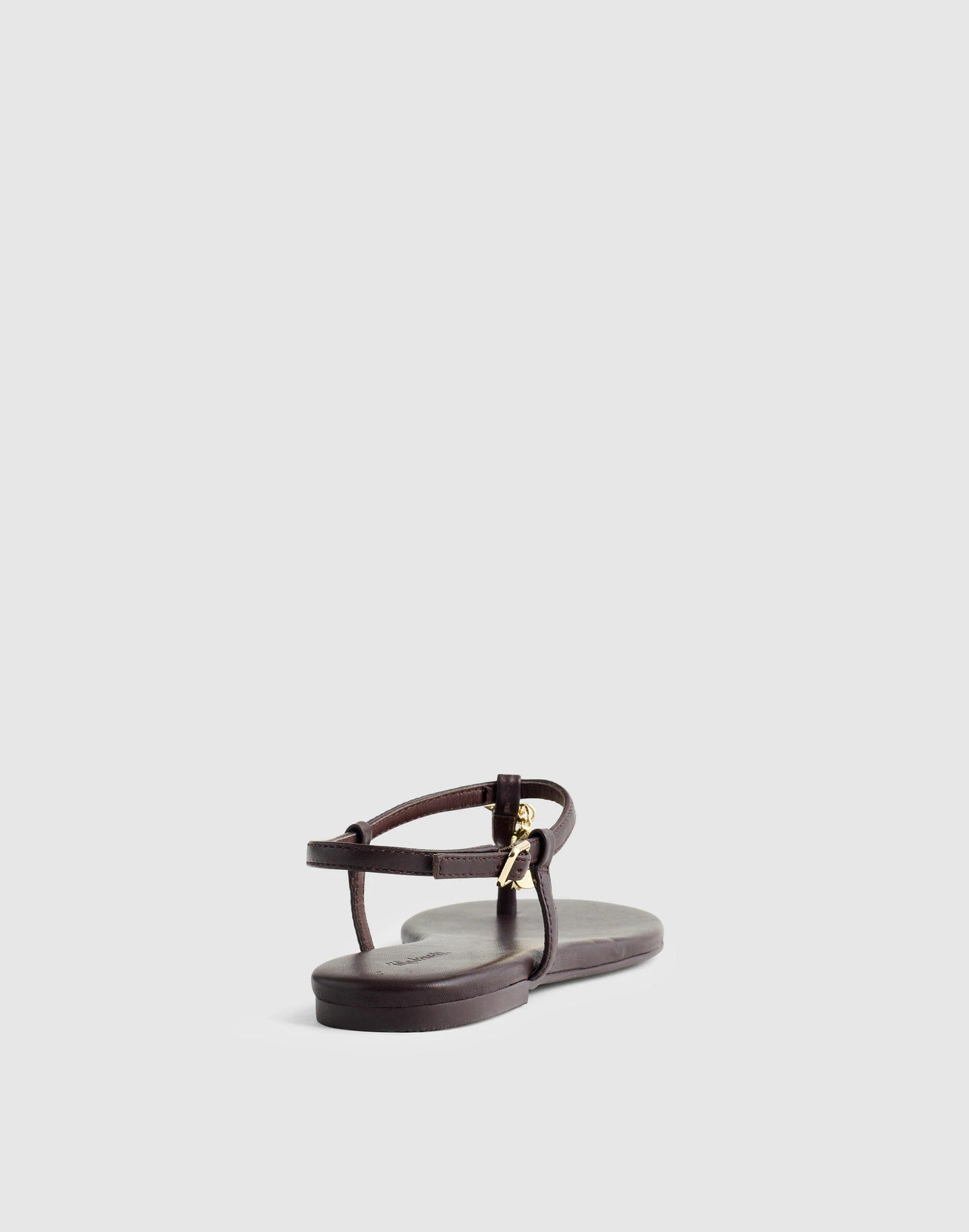 Madewell x Shopbop Iggy Charm T-Strap Sandal in Leather Coffee Bean | Madewell