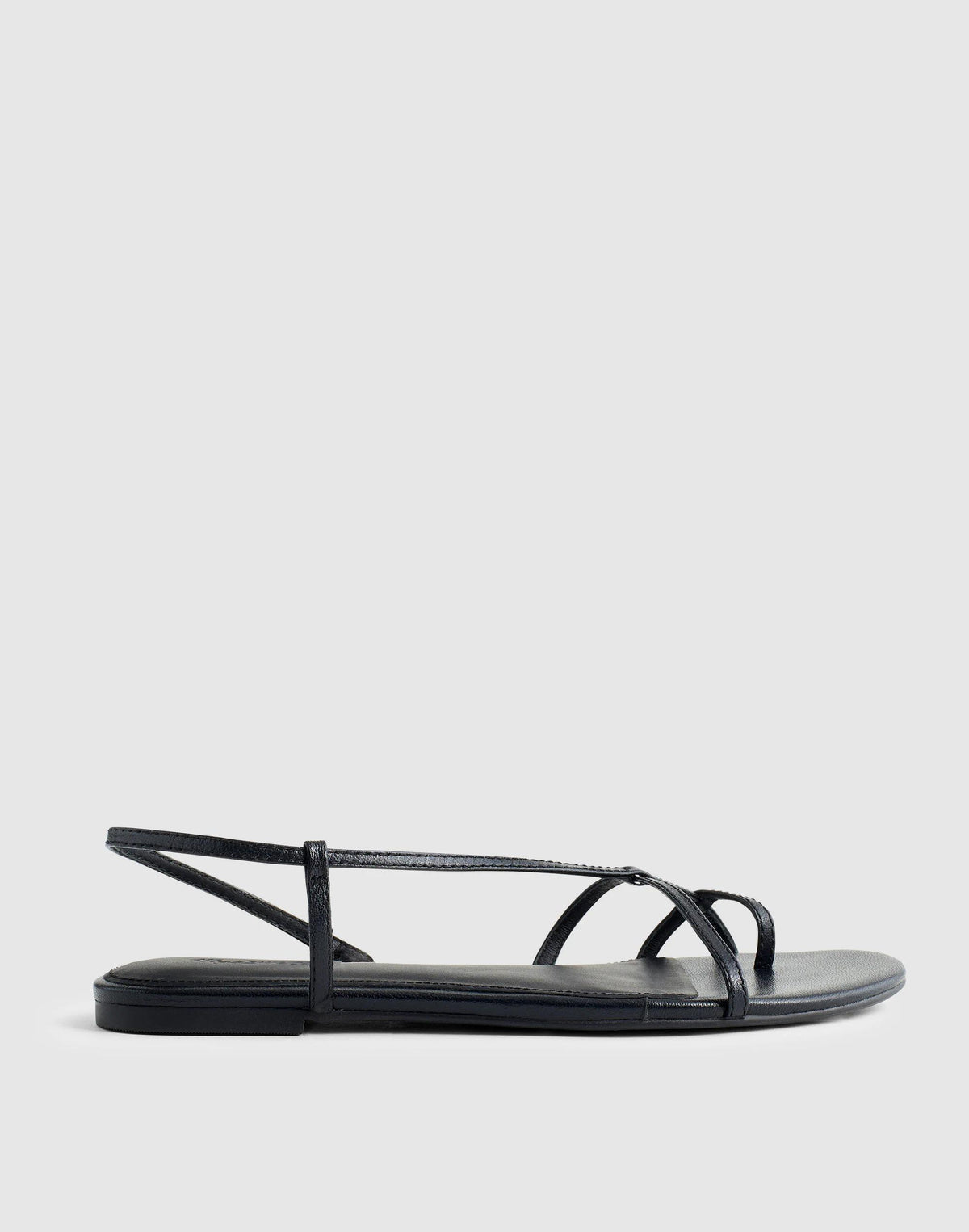The Iggy Strappy Sandal True Black | Madewell