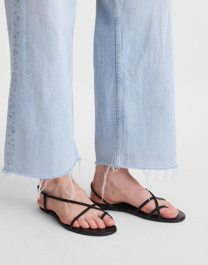 The Iggy Strappy Sandal True Black | Madewell