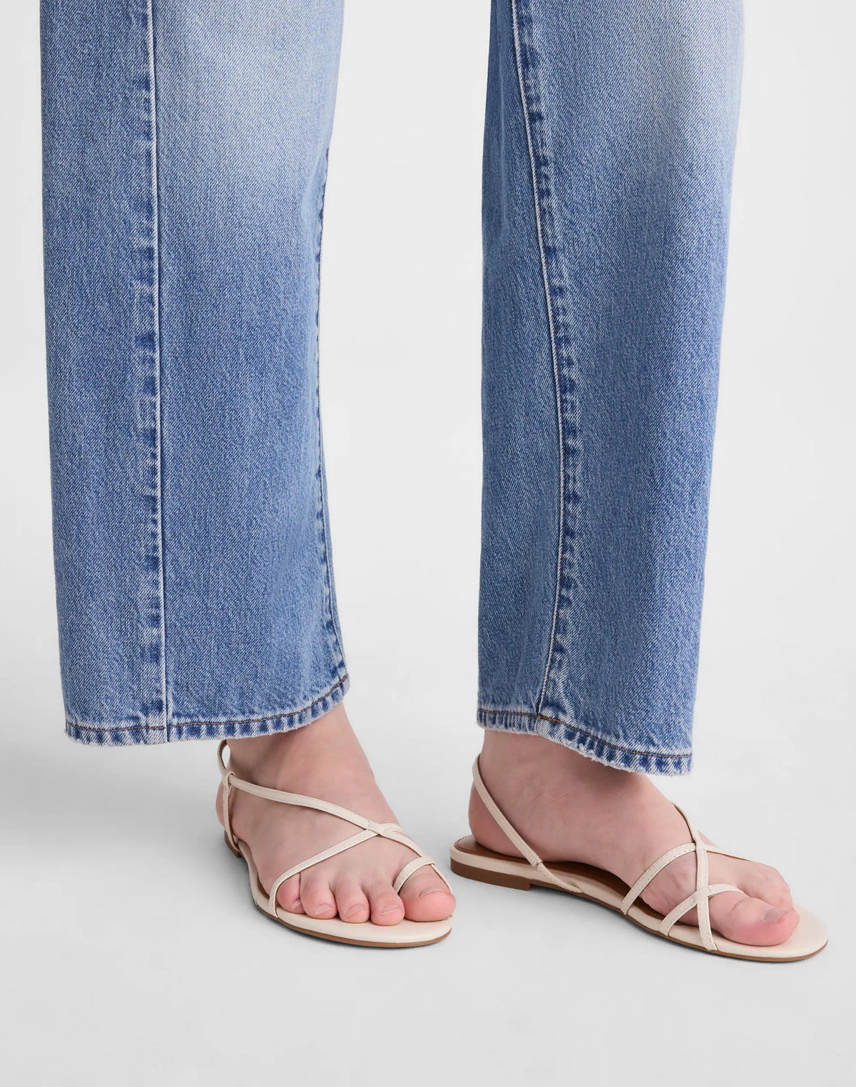 The Iggy Strappy Sandal Vintage Muslin | Madewell