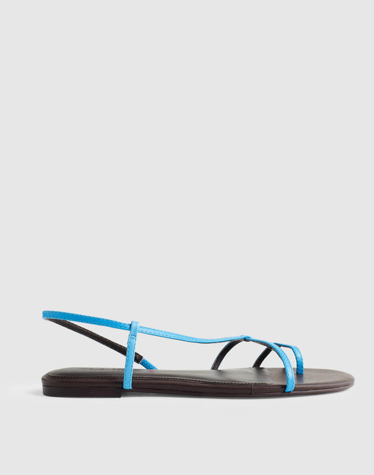 The Iggy Strappy Sandal Tropical Blue | Madewell