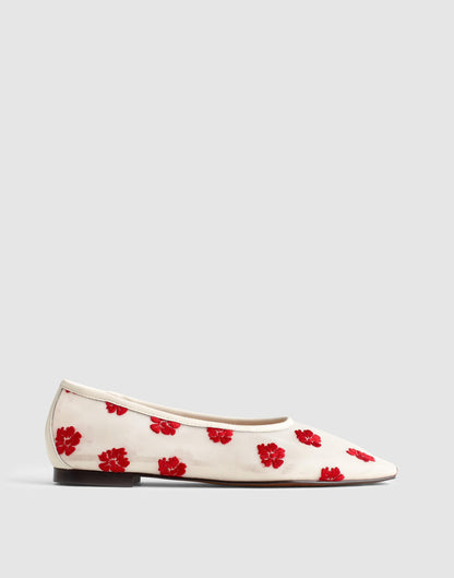The Mylie Ballet Flat Vintage Ivory Multi | Madewell