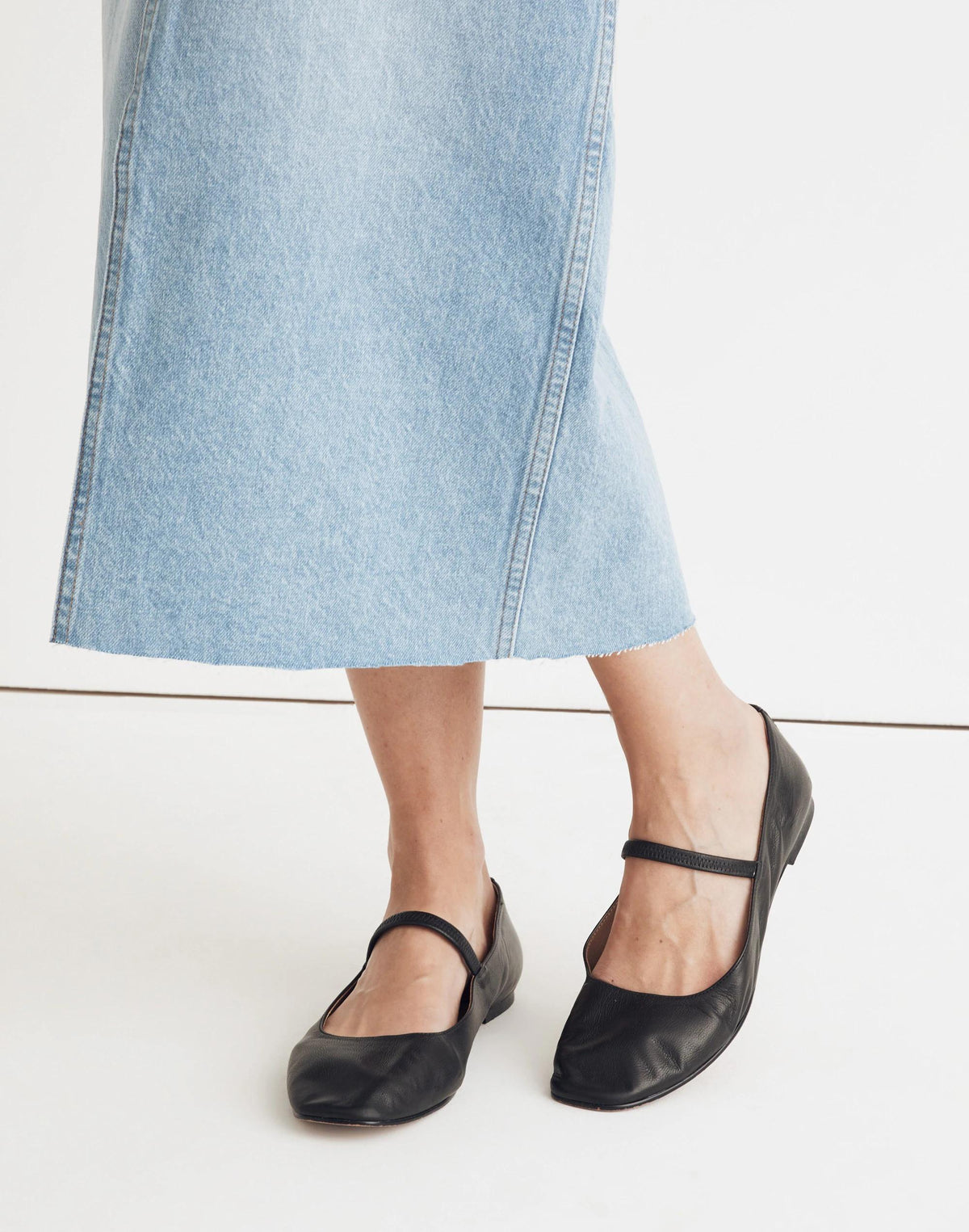 The Greta Ballet Flat True Black | Madewell