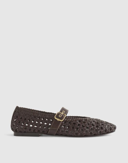 The Remy Mary Jane Flat Dark Carob | Madewell