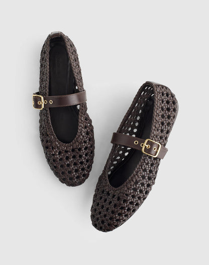 The Remy Mary Jane Flat Dark Carob | Madewell