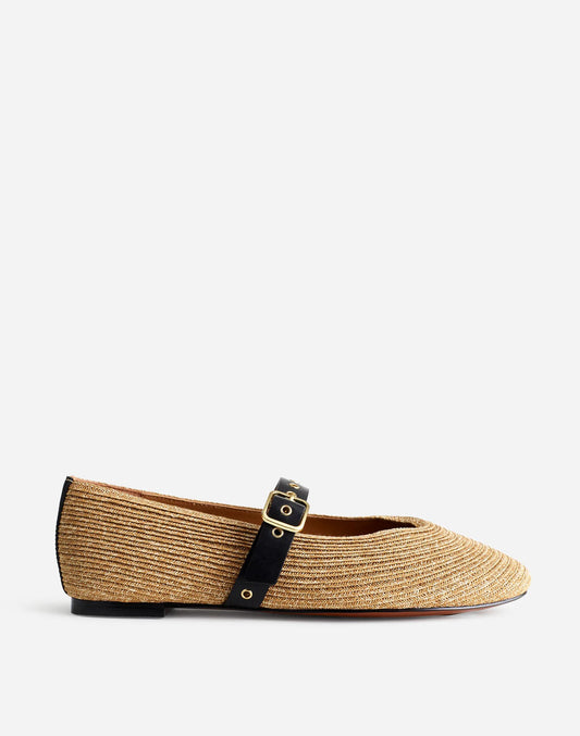 The Remy Mary Jane Flat Natural Multi | Madewell