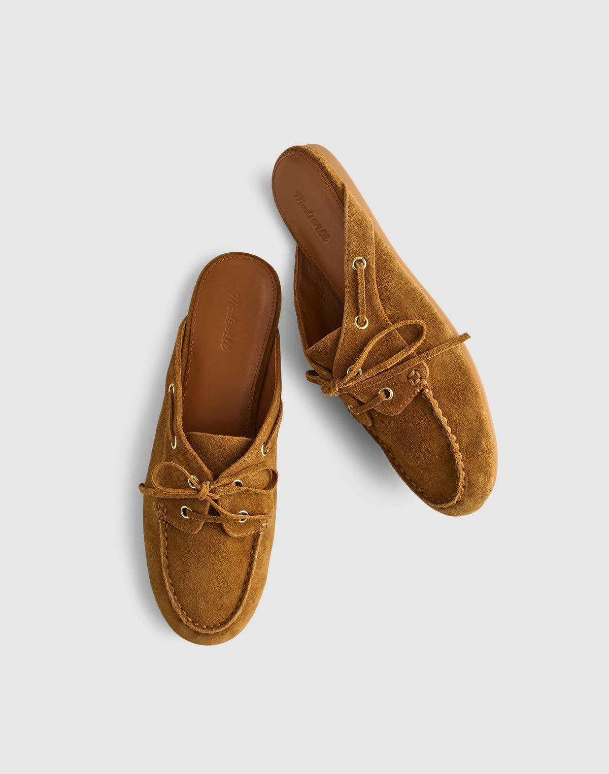 The Jamie Boat Mule in Suede Dried Acorn | Madewell