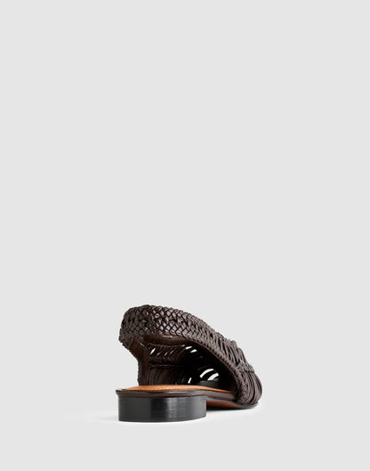 The Harpor Slingback Flat Dark Carob | Madewell