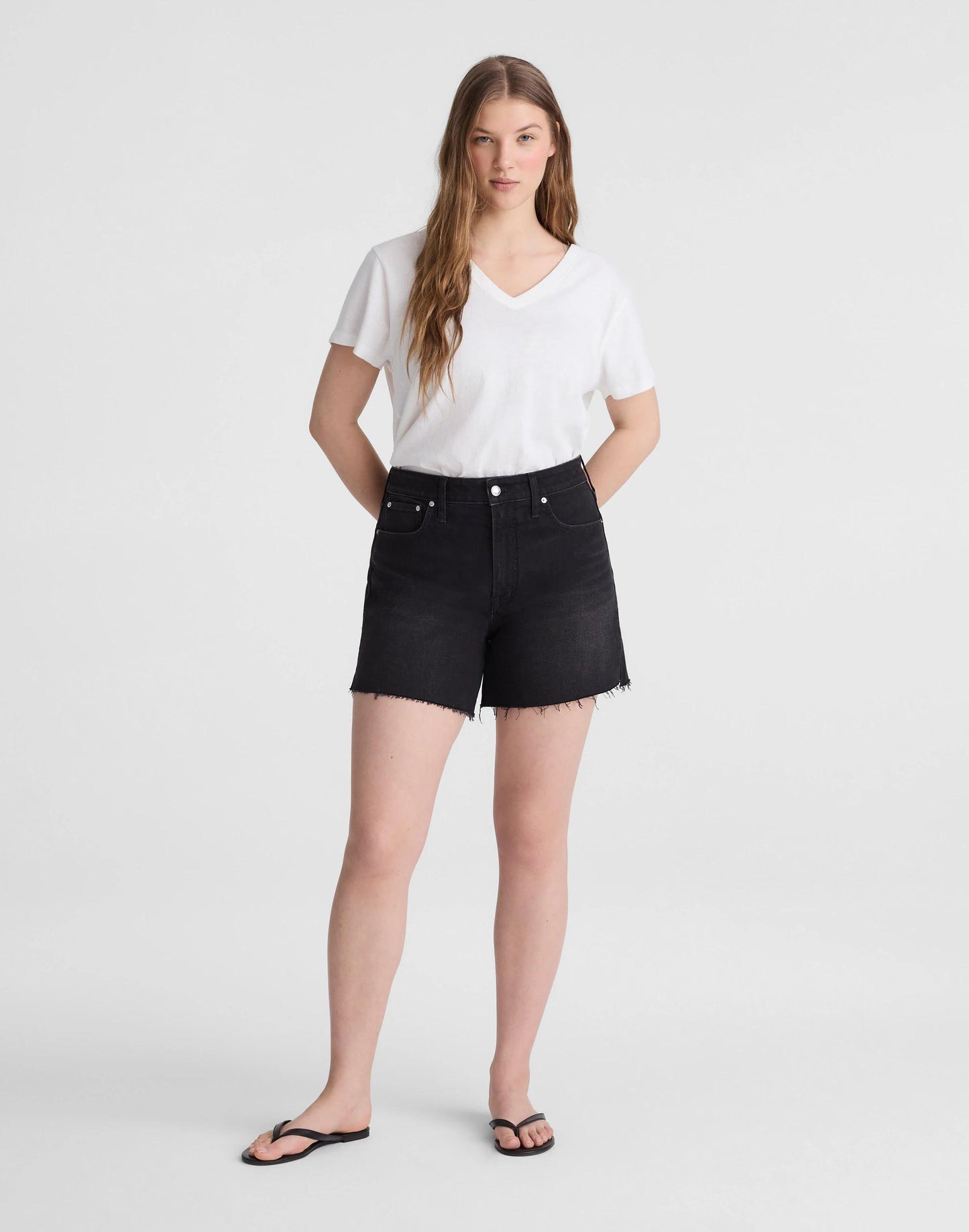 The Curvy Perfect Vintage Mid-Length Jean Short Catalani Wash | Madewell
