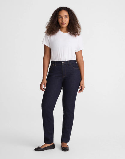 The Curvy Jules Slim-Straight Jean in Rinse Wash Rinse Wash | Madewell