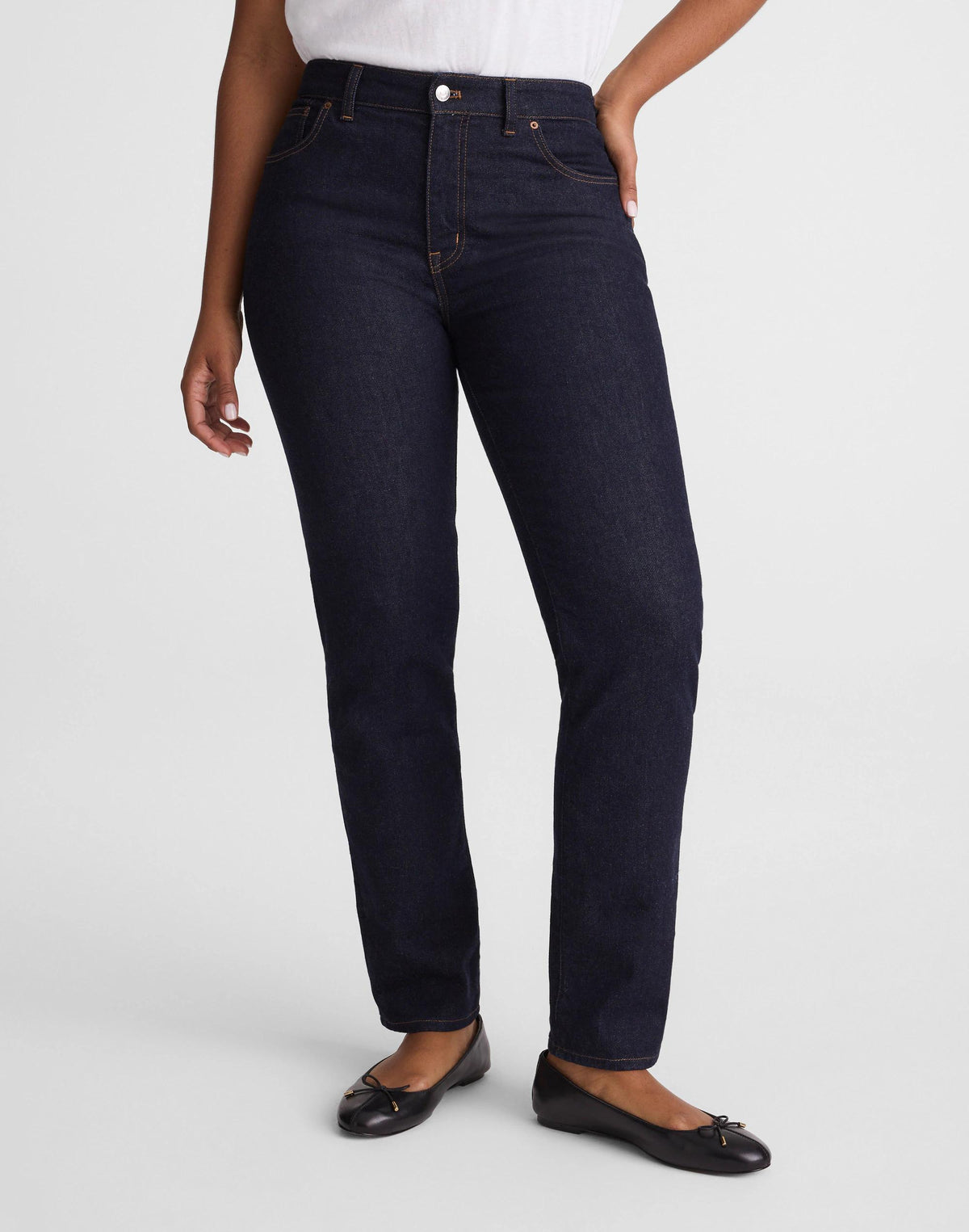 The Curvy Jules Slim-Straight Jean in Rinse Wash Rinse Wash | Madewell