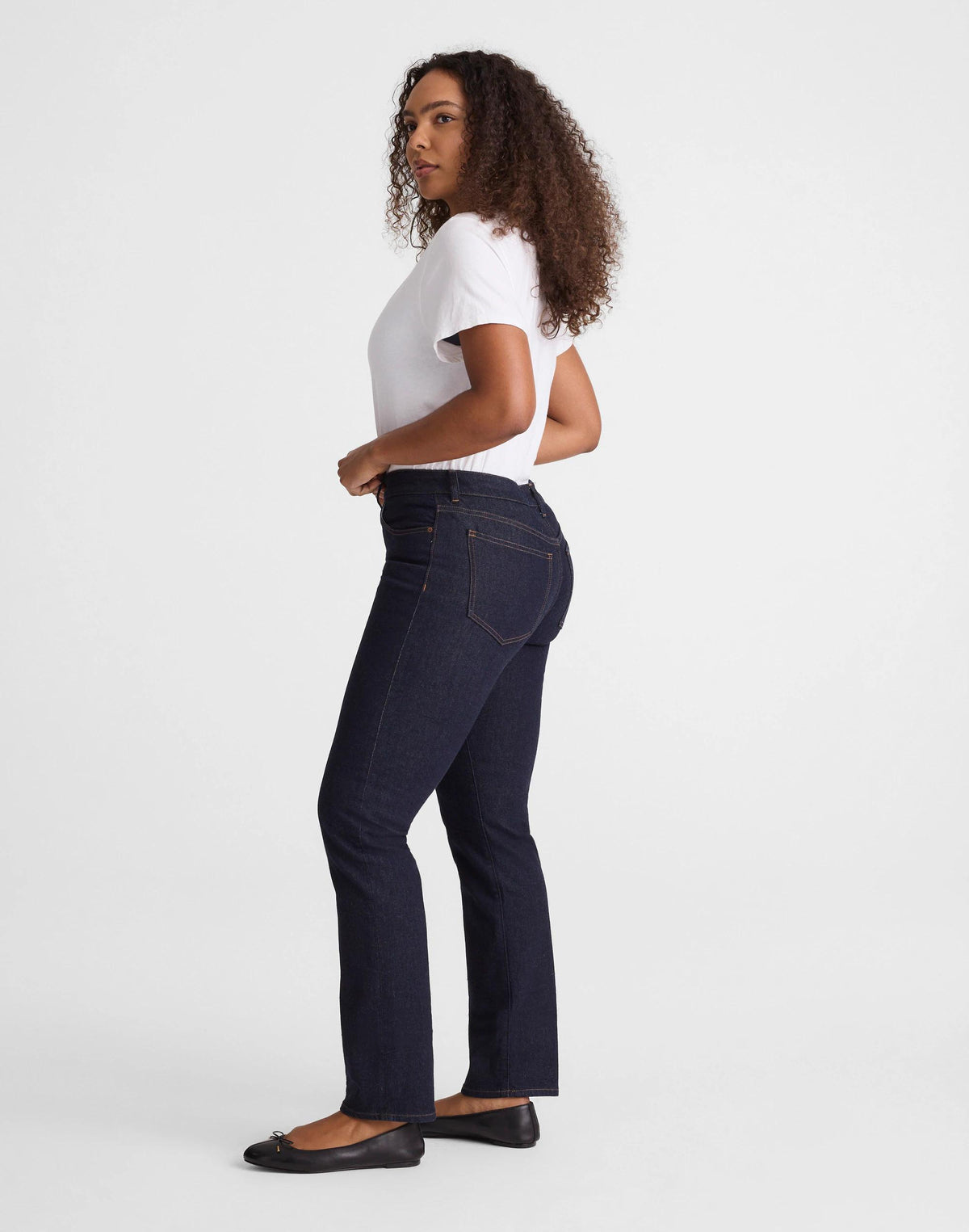 The Curvy Jules Slim-Straight Jean in Rinse Wash Rinse Wash | Madewell